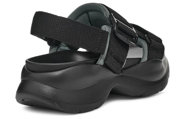 Lookbook UGG 織物 舒適百搭 沙灘涼鞋 女款 黑色