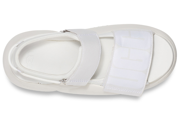 Lookbook UGG LA 雲系列 織物 舒適透氣厚底 時尚涼鞋 女款 白色