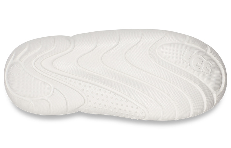 Shop UGG LA 雲系列 織物 舒適透氣厚底 時尚涼鞋 女款 白色