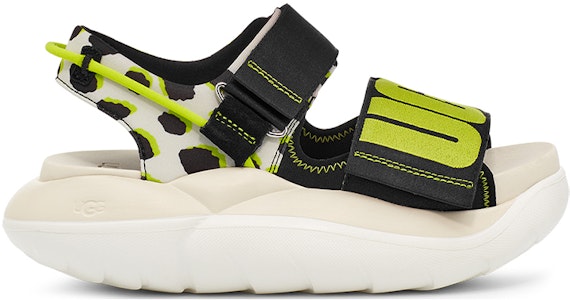 UGG LA 雲系列 織物 輕便透氣豹紋 時尚涼鞋 女款 海鹽色 Order UGG LA 雲系列 織物 輕便透氣豹紋 時尚涼鞋 女款 海鹽色