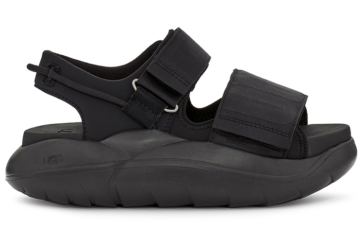 Order (W) UGG LA Cloud Série Noir ''Sandale Velcro à Semelle Épaisse en Tissu'' 1125103-BLK