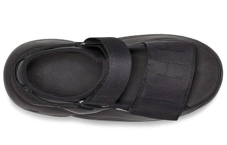 Lookbook UGG LA雲系列 織物 厚底魔術貼 涼鞋 女款 黑色