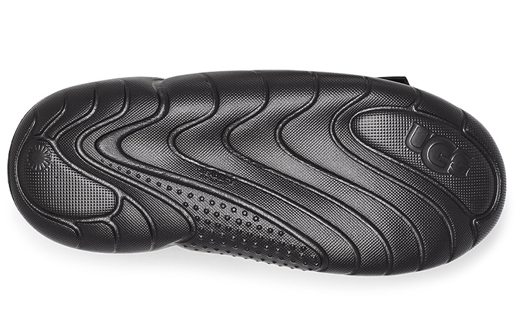 Shop UGG LA雲系列 織物 厚底魔術貼 涼鞋 女款 黑色