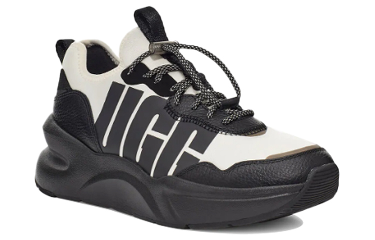 Lookbook (W) UGG La Daze Slijtvaste Cozy Sports Schoen Dikke Zool Wit Zwart 1114494-BWHT