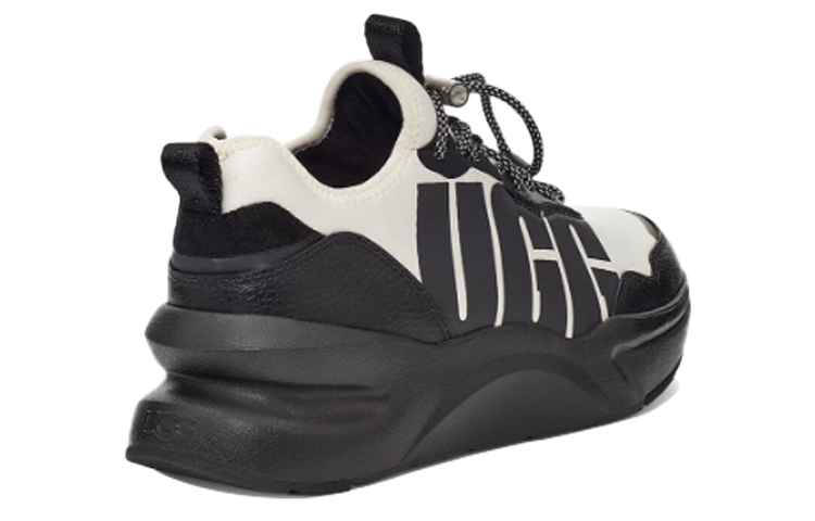 Shop (W) UGG La Daze Slijtvaste Cozy Sports Schoen Dikke Zool Wit Zwart 1114494-BWHT