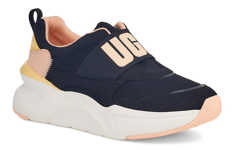 Shop UGG 織布 舒適厚底 運動休閒鞋 女款 黑粉色