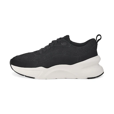 (W) UGG LA Glide Logo Stitch 'Black'
