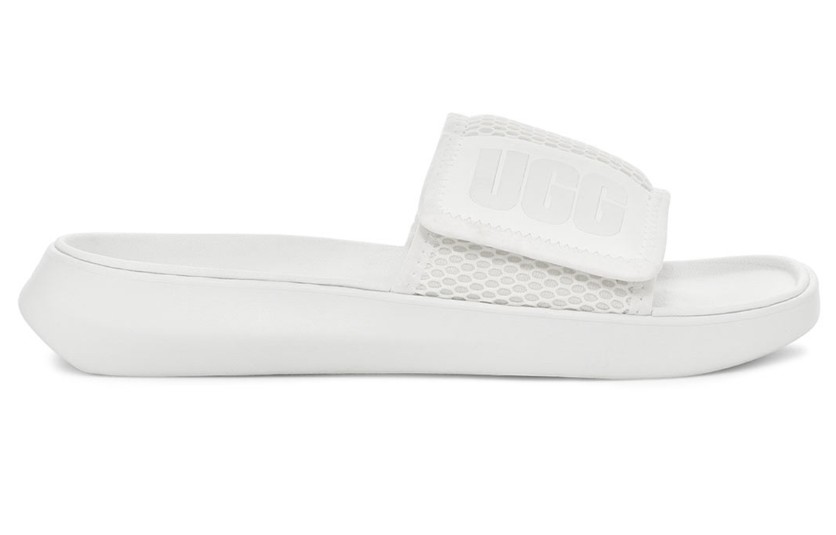 Order (Women) UGG LA Light Slide White Slippers 1107911-WHT