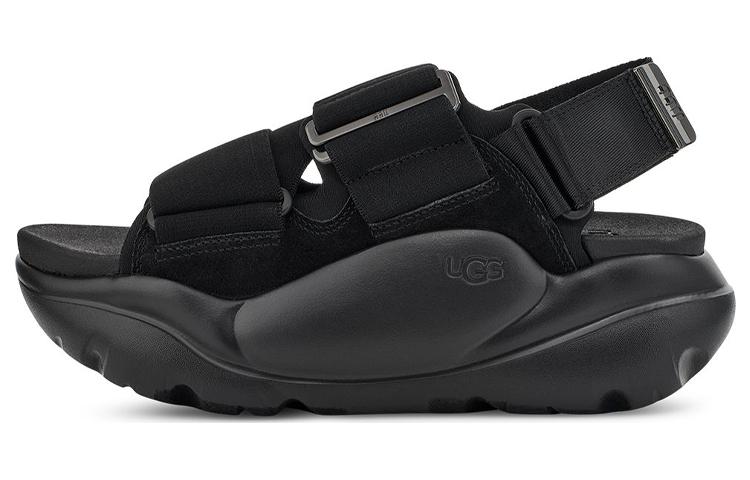 (Women) UGG LA Street Sandal Suede 'Black' 1137413-BLK