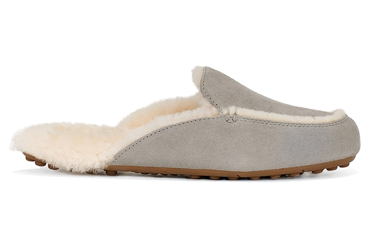 Order UGG W Lane 簡約舒適 毛毛時尚涼拖 女款 灰色