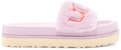 (W) Selipar UGG Laton Bulu Ungu. 1111236-CATR