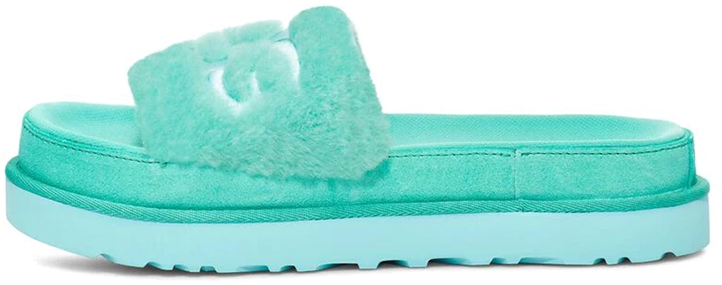 (Women) UGG Laton Fur Slide 'Green' 1111236-TDP Buy (Women) UGG Laton Fur Slide 'Green' 1111236-TDP
