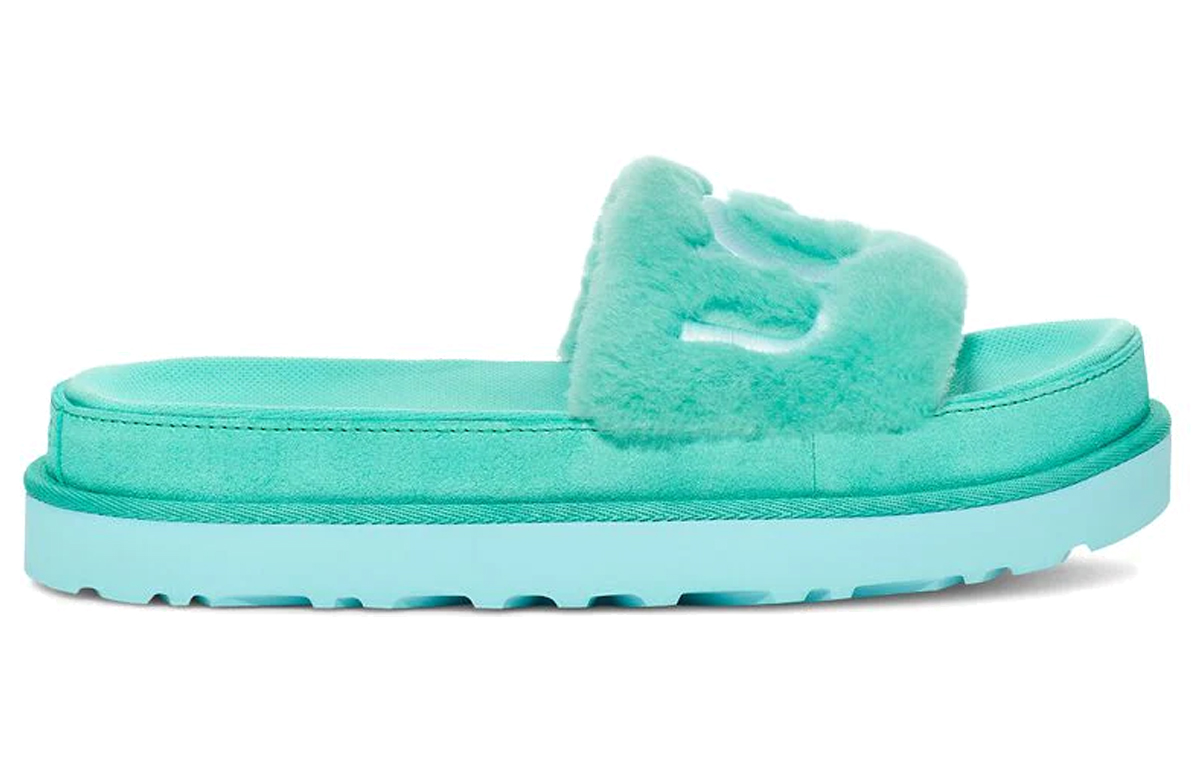 Order UGG Laton 毛皮溜滑式 毛茸款 絨面皮 高雅簡約舒適拖鞋 女款 綠色