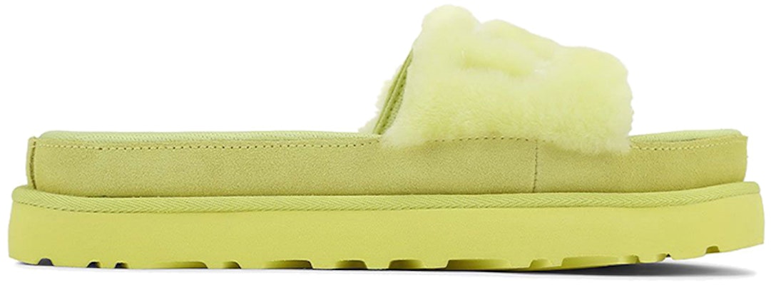 (Women) UGG Laton Fur Slide Yellow Slippers 1111236-MRT Order (Women) UGG Laton Fur Slide Yellow Slippers 1111236-MRT
