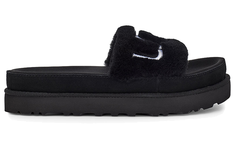 Order (W) UGG Laton Fell-Pantoffeln Schwarz 1111236-BLK