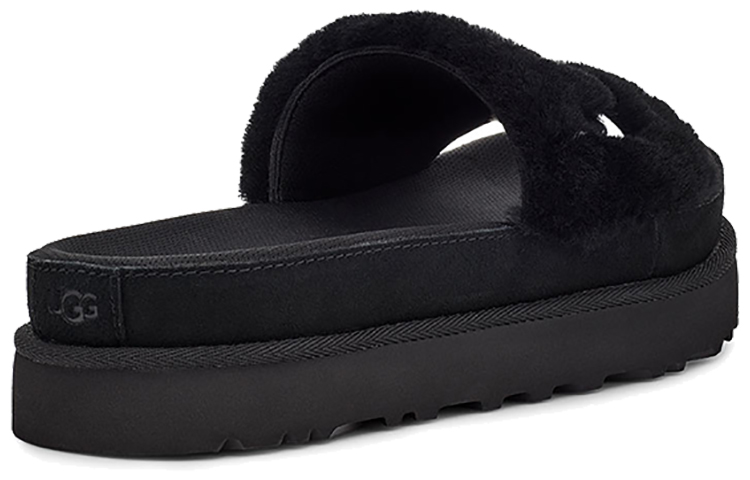 Shop (W) UGG Laton Fell-Pantoffeln Schwarz 1111236-BLK