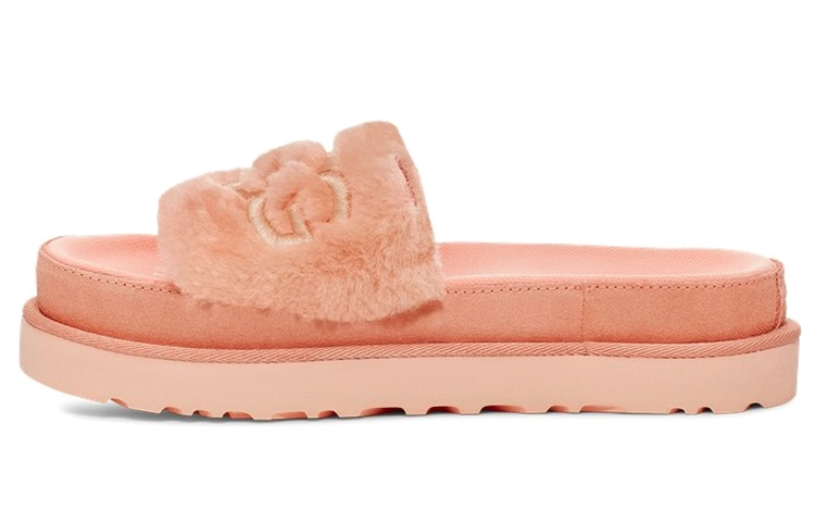 (Women) UGG Laton Fur Slide Pink Slippers 1111236-BYPN