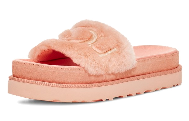 Lookbook (W) UGG 拉顿毛绒滑板粉色拖鞋 1111236-BYPN