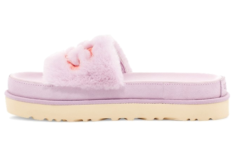 (Women) UGG Laton Fur Slide Purple Slippers 1111236-CATR