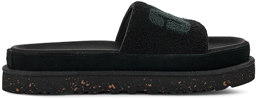 Order (W) UGG Laton Fesyen Slide 'Hitam Selesa Tapak Tebal' 1126350-BTRY