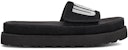 (W) UGG Laton Slide Selipar Hitam Perak 'Black Silver' 1110110-BSVR