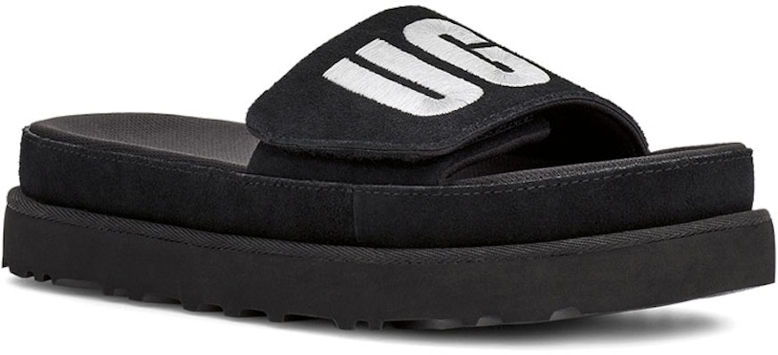 (Women) UGG Laton Slide Black Silver Slippers 'Black Silver' 1110110-BSVR Lookbook (Women) UGG Laton Slide Black Silver Slippers 'Black Silver' 1110110-BSVR