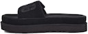 (W) Selipar UGG Laton Slide Tapak Tebal Hitam 1110110-BLK