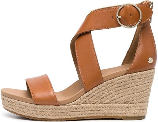 (Women) UGG Leather Buckle Heeled Sandals 'Simplified Comfort Brown' 1120015-TLTH Buy (Women) UGG Leather Buckle Heeled Sandals 'Simplified Comfort Brown' 1120015-TLTH