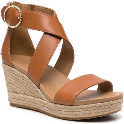 (Women) UGG Leather Buckle Heeled Sandals 'Simplified Comfort Brown' 1120015-TLTH Lookbook (Women) UGG Leather Buckle Heeled Sandals 'Simplified Comfort Brown' 1120015-TLTH