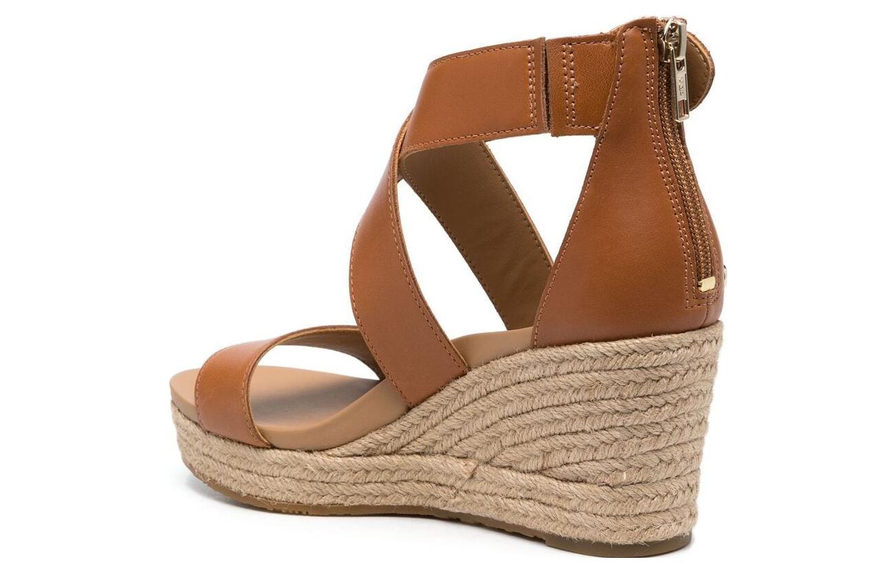 Shop (W) UGG 皮革扣带高跟凉鞋 '简约舒适棕' 1120015-TLTH