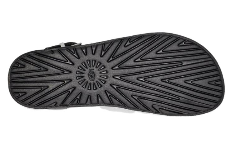 (W) UGG Leather Buckle Slide Sandal 'Black' 圖 5