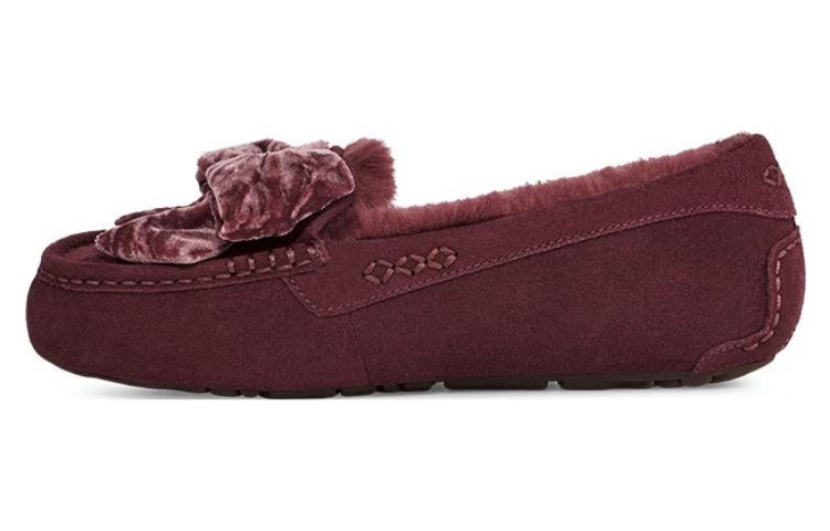 (W) UGG Leisure 'Ruffled Velvet Bow Wild Grape Purple'