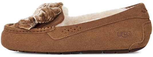 (Women) UGG Leisure Fluff Bow Mini Loafers 'Brown' 1138650-CHE (Women) UGG Leisure Fluff Bow Mini Loafers 'Brown' 1138650-CHE