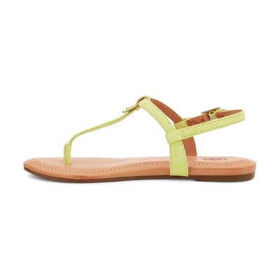(W) UGG Madeena 'Tan Yellow Strap Thong Sandal'