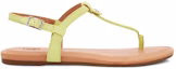 Order (W) UGG Madeena Sandalia Tipo Thong con Correa Amarilla y Beige 1117956-PLS