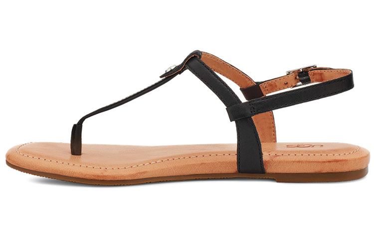 (Women) UGG Madeena Sandals Black Brown 1119759-BLLE