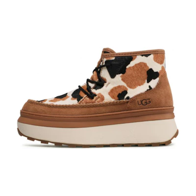 (W) UGG Marin Bootie Cow Print Sneaker 'Chestnut'