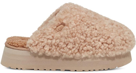 UGG 羊皮毛 圓頭套穿 包頭拖鞋 5cm 女款 沙色 Order UGG 羊皮毛 圓頭套穿 包頭拖鞋 5cm 女款 沙色