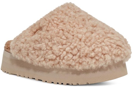 UGG 羊皮毛 圓頭套穿 包頭拖鞋 5cm 女款 沙色 Lookbook UGG 羊皮毛 圓頭套穿 包頭拖鞋 5cm 女款 沙色