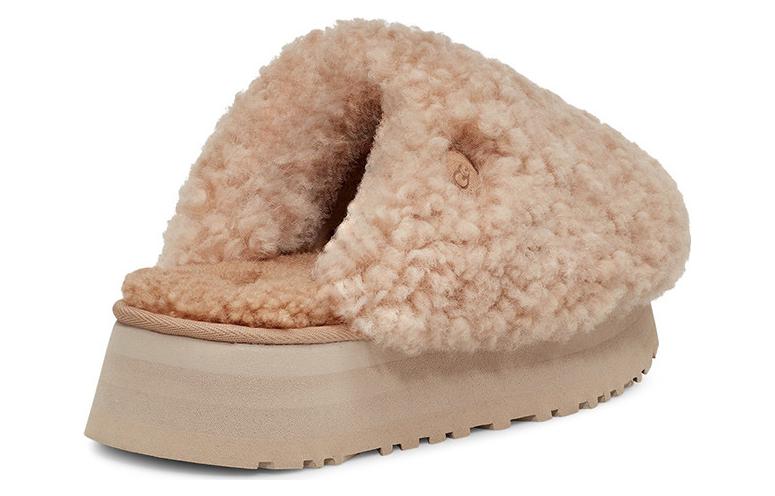Shop UGG 羊皮毛 圓頭套穿 包頭拖鞋 5cm 女款 沙色