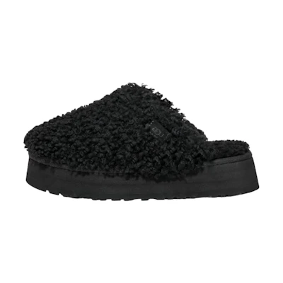 (W) UGG Maxi Curly Platform Slippers 'Black'