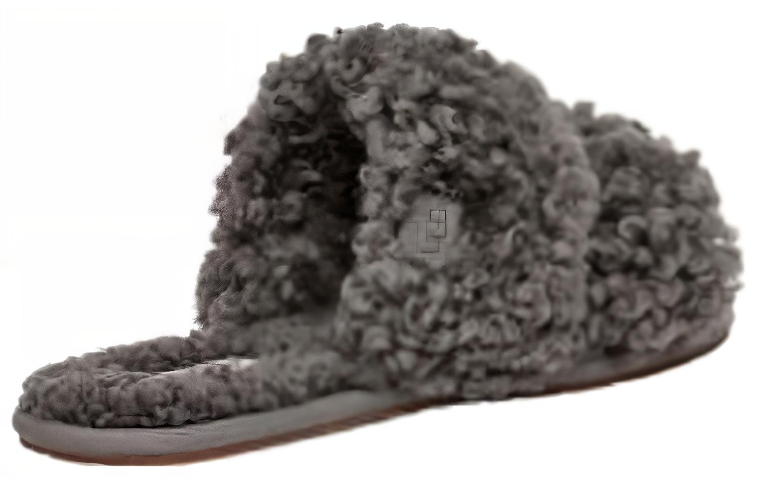 Shop UGG 圓頭舒適 一字拖鞋 女款 灰色