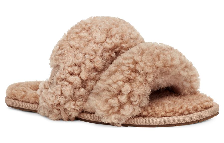 Shop (W) UGG 绒毛凉拖鞋“沙色” 1130837-SAN