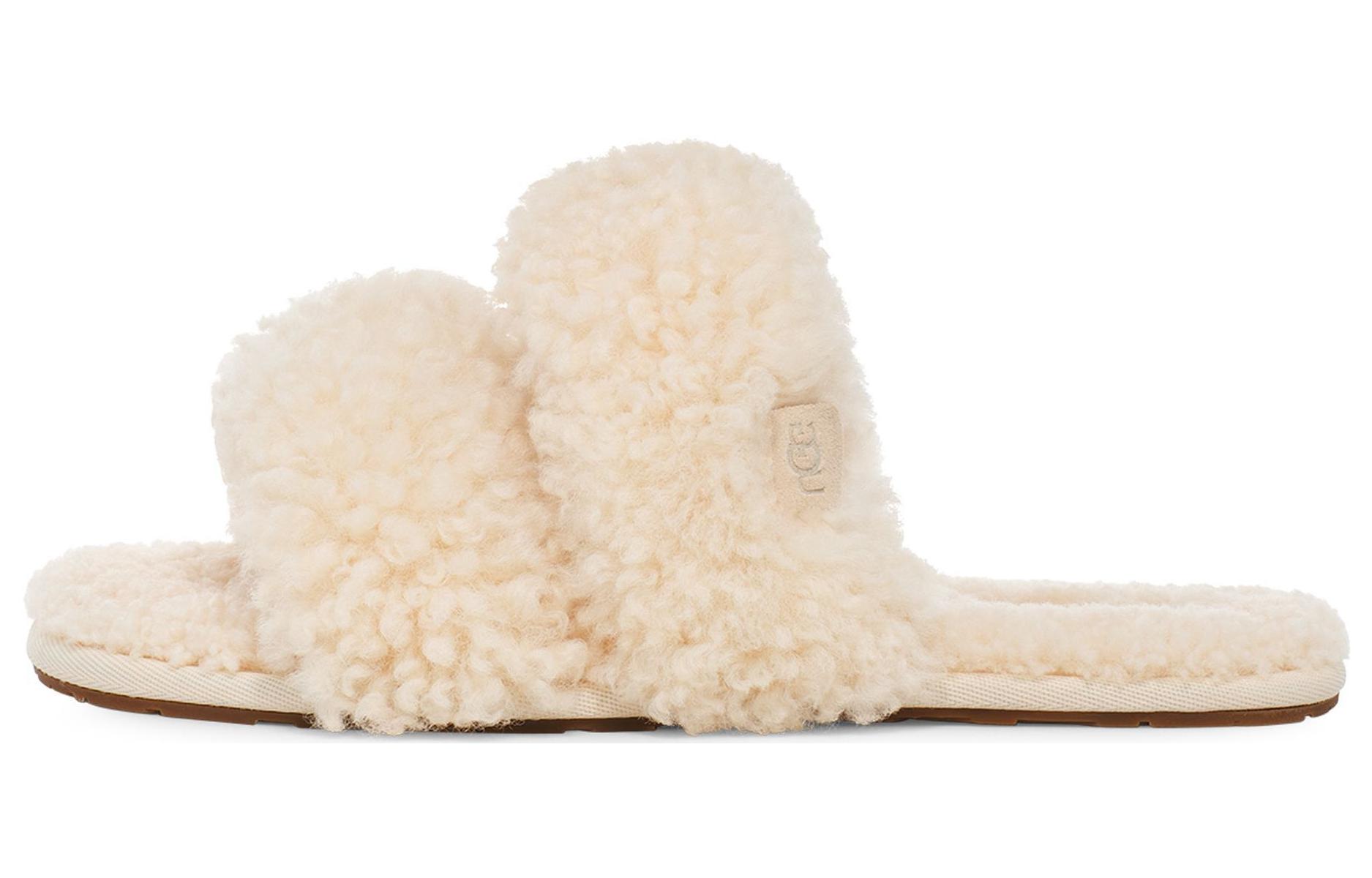(Women) UGG Maxi Curly Scuffetta Slippers 'Cozy Minimalist Beige' 1130837-CYNT
