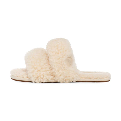 (W) UGG Maxi Curly Scuffetta Slippers 'Cozy Minimalist Beige'