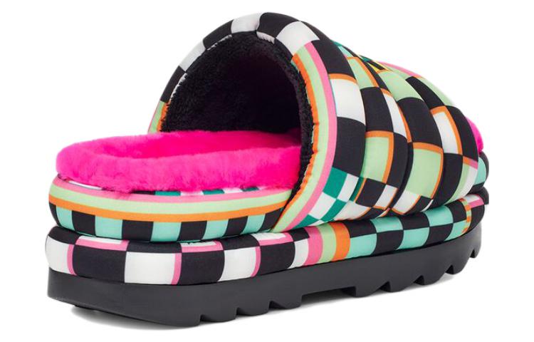 Shop (Women) UGG Maxi Slide Black 'Checkerboard Platform' 1130842-BLKM