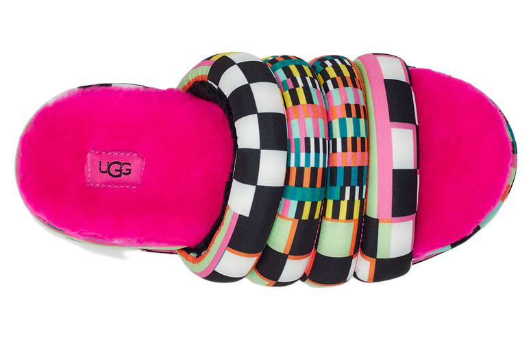 Purchase (Women) UGG Maxi Slide Black 'Checkerboard Platform' 1130842-BLKM