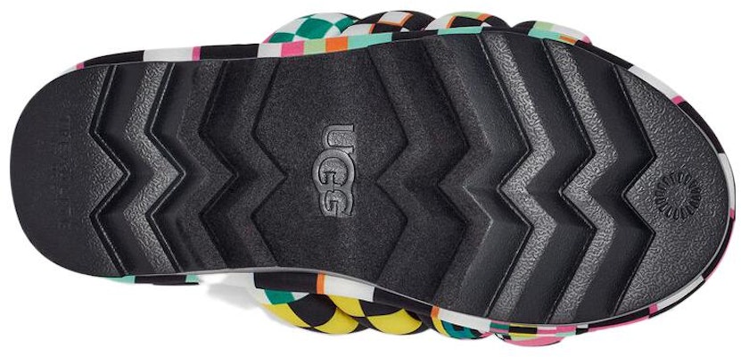 (W) UGG Maxi Slide Hitam 'Checkerboard Platform' 1130842-BLKM Details for (W) UGG Maxi Slide Hitam 'Checkerboard Platform' 1130842-BLKM