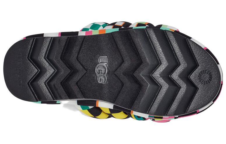Details for (Women) UGG Maxi Slide Black 'Checkerboard Platform' 1130842-BLKM