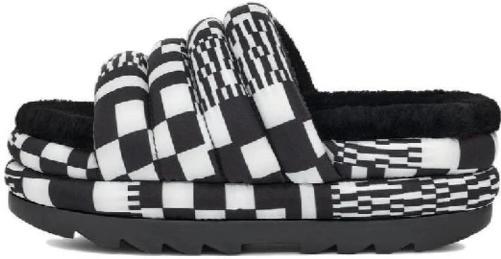 women-ugg-maxi-slide-black-white-checkerboard-platform-1130842-bwht